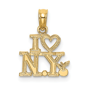 10K Gold  I HEART NY Charm