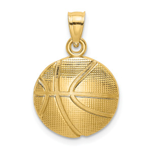 10K Gold  Textured Basketball Charm