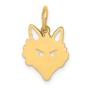 14K Gold  Fox Head Charm