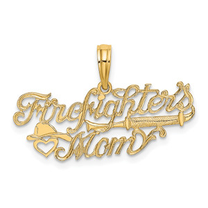 14K Gold  FIREFIGHTER'S MOM Charm