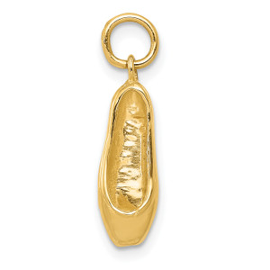 14K Gold  3-D Ballet Slipper Pendant