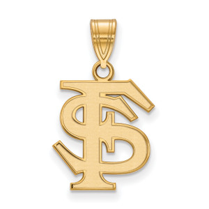 10K Gold  Gold LogoArt Florida State University F-S Medium Pendant