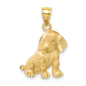 14K Gold  Dog Charm