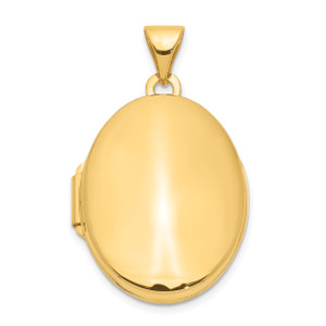 14K Gold  Polished Oval Locket