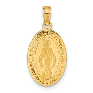 14KT Gold  Miraculous Medal Pendant M1436