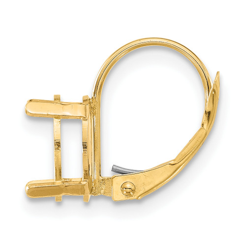 14KT Gold y Oval 4-Prong 7x5mm Castlite™ Leverback Mounting GFSIL7