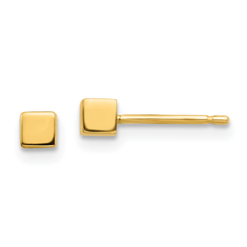 14KT Gold  Square Stud Earrings TF1517