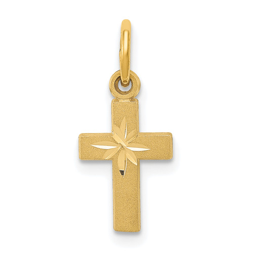 14KT  Tiny Cross Charm