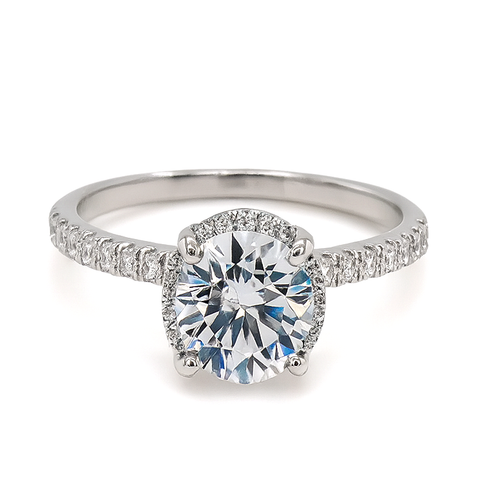 Copy of 14kt White Gold Diamond 4 prong Engagement Setting  0.45 CTW 