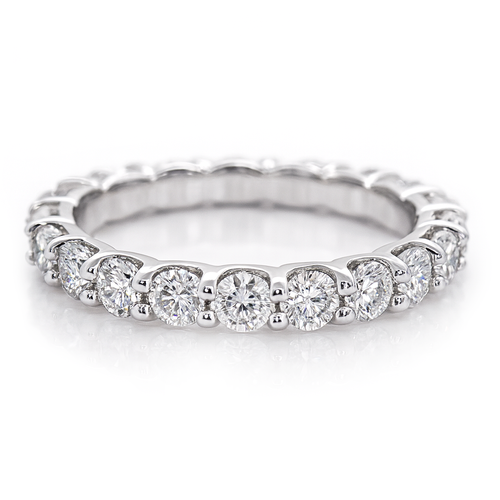 14kt White Gold U Prong Diamond Eternity Band  1.30 CTW 