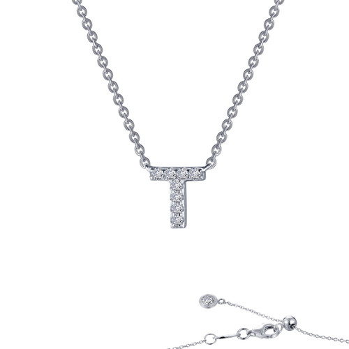 Lafonn Letter T Pendant Necklace