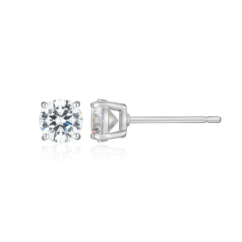ME0114W - Essentials Medium Lab-Created Diamond Stud Earrings