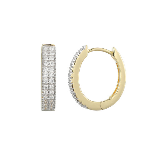ME0125 - Timeless Small Lab-Created Diamond Hoop Earrings