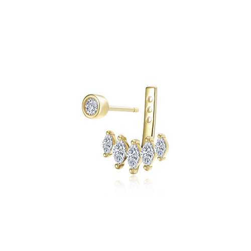 Lafonn The Marquise Crown Ear Jacket Earrings bonded in Platinum