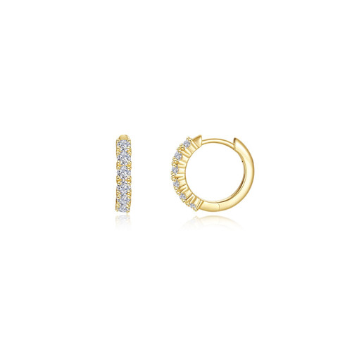 Lafonn Alexa Huggie Earrings bonded in Platinum