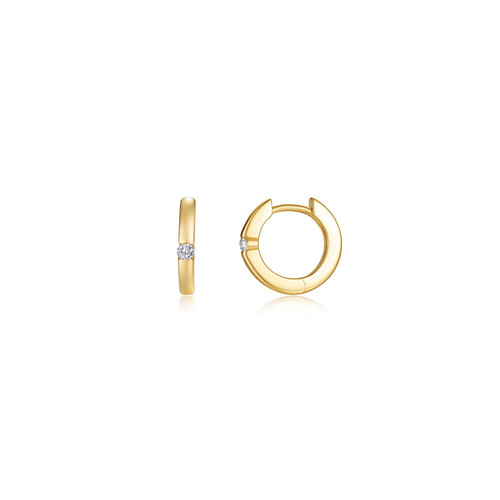 Lafonn Kate Huggie Earrings bonded in Platinum