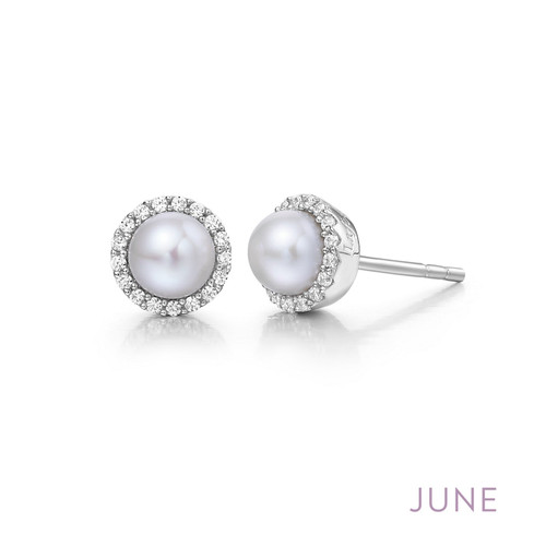 Lafonn June Birthstone Earrings bonded in Platinum