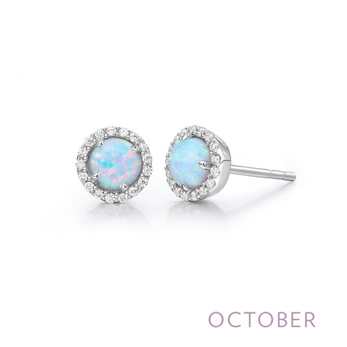 Lafonn October Birthstone Earrings bonded in Platinum