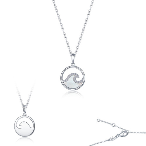 Lafonn Seafoam Mother Of Pearl Pendant  Necklace  P0316MOP