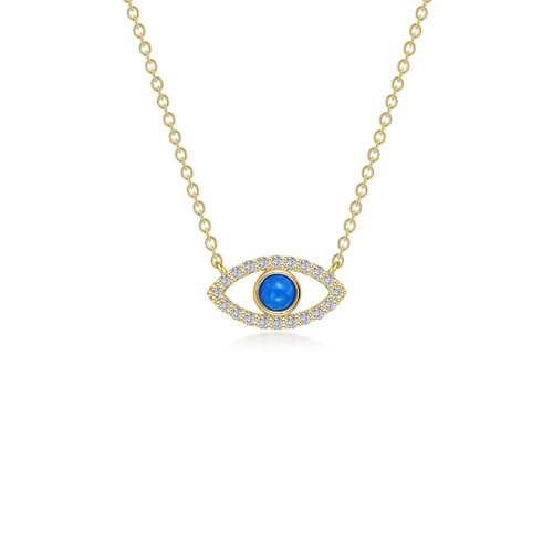 Lafonn Reconstituted Turquoise Evil Eye Necklace  N0341TQG