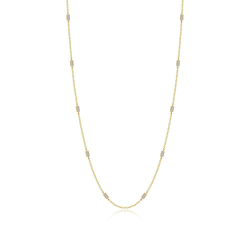 Lafonn 0.6 CTW Adjustable Station Necklace  N0321CLG