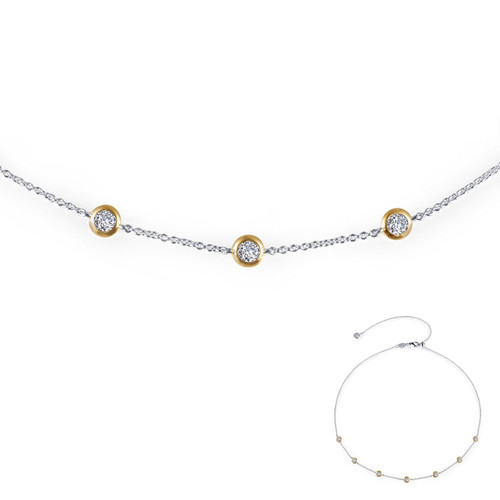 Lafonn 0.62 CTW Round Halo Necklace  N0104CLP