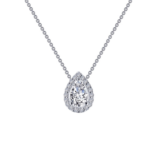 Lafonn Cushion-Cut Halo Necklace  N0100CLP