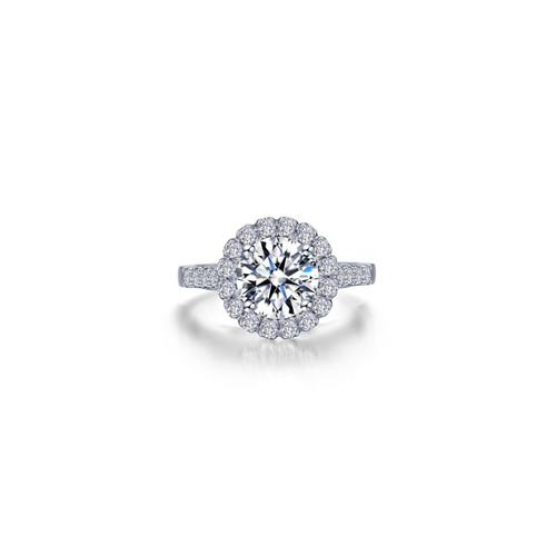 Lafonn 2.68 CTW Round Halo Ring Bonded in Platinum  R2039CLP