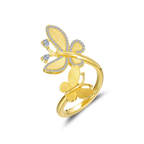 Lafonn Butterfly Open Ring Bonded in Platinum  R0463CLG