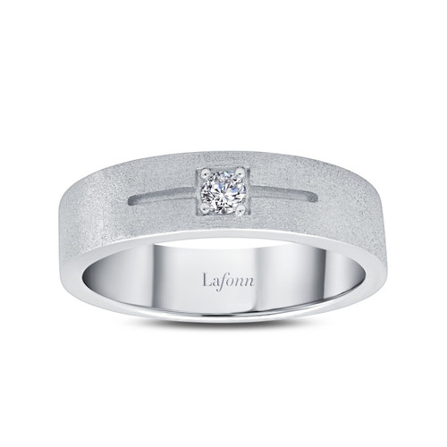 Lafonn 0.11 CTW Men's Wedding Band Bonded in Platinum  R0416CLP