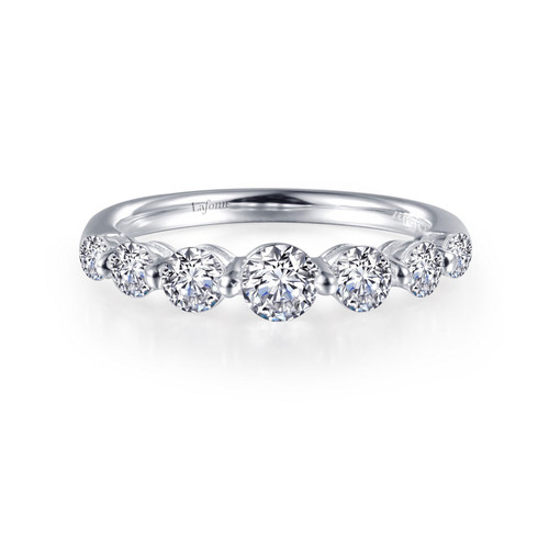 Lafonn 7 Symbols of Joy Half Eternity Band Bonded in Platinum  R0334CLP