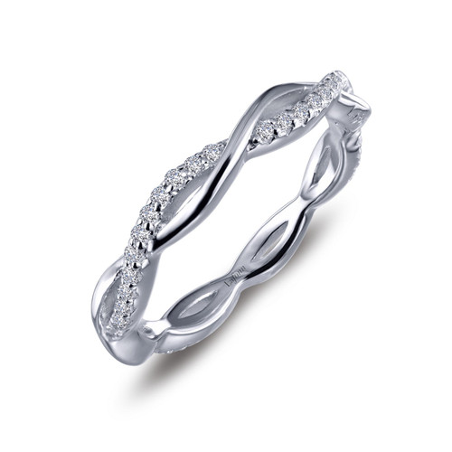 Lafonn 0.52 CTW Twist Wedding Band Bonded in Platinum  R0211CLP