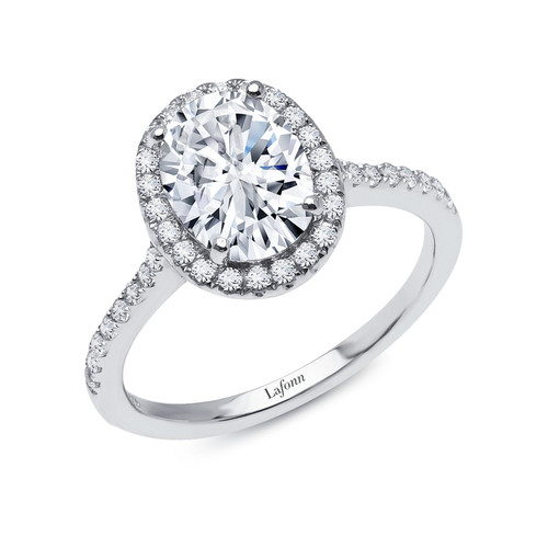 Lafonn 2.26 CTW Halo Engagement Ring Bonded in Platinum  R2013CLP