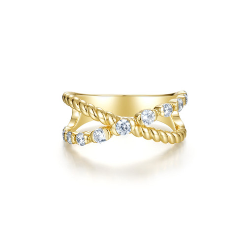 Lafonn Twined Bezel Ring Bonded in Platinum  R0573CLG