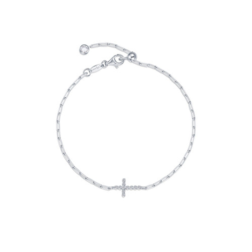 Lafonn Thread Of Faith Bracelet Bonded in Platinum