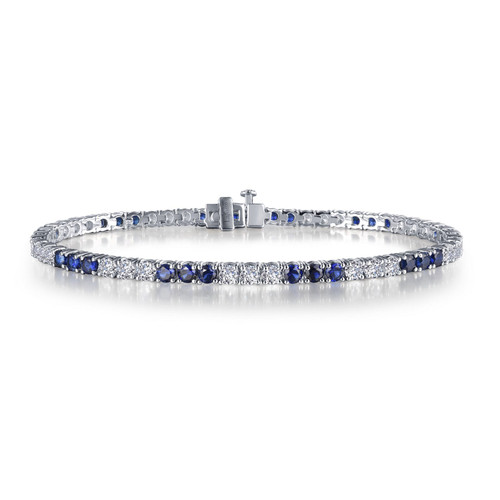 Lafonn 6.0 CTW Alternating Tennis Bracelet Bonded in Platinum