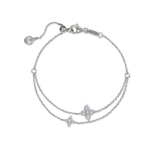 Lafonn Trillium Station Bracelet Bonded in Platinum