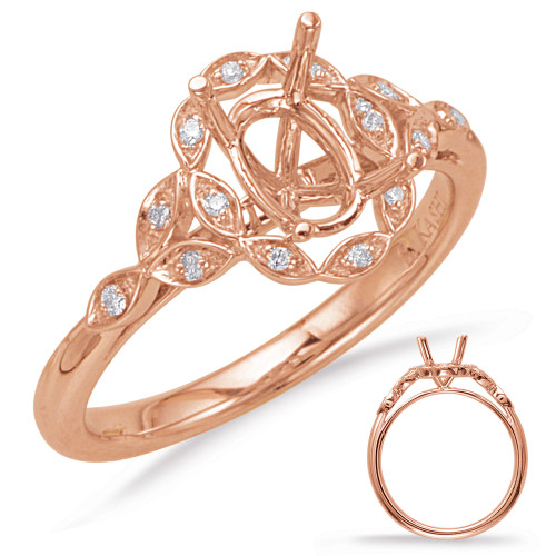 Diamond Engagement Ring 
 in 14K Rose Gold 
 
 
 EN8066-10X8MRG