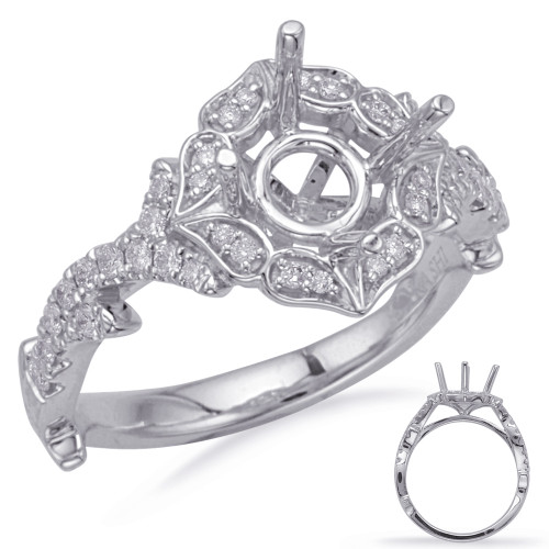 Diamond Engagement Ring  in 14K White Gold    EN8170-1WG