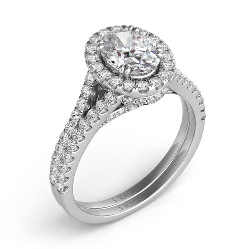 Diamond Engagement Ring  in 14K White Gold    EN7301-7X5MWG