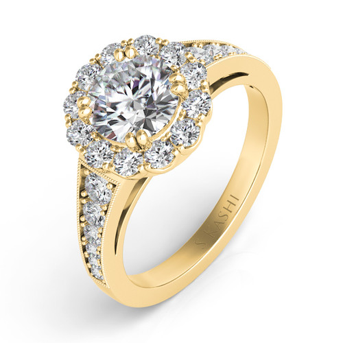 Diamond Engagement Ring  in 14K Yellow Gold    EN7292-1RDYG