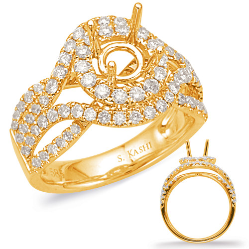 Diamond Engagement Ring  in 14K Yellow Gold    EN8030-2YG