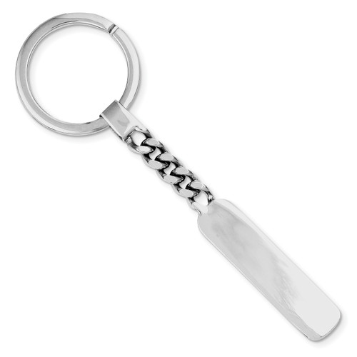 Sterling Silver Rhodium-plated Key Ring