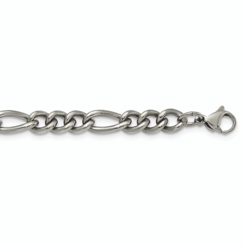 Titanium Polished 7mm 20in Figaro Chain