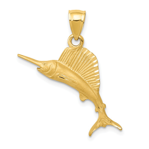 14KT Gold Sailfish Pendant