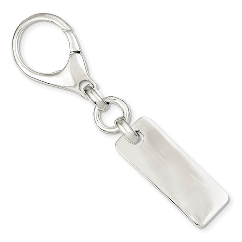 Sterling Silver Rectangular Key Ring