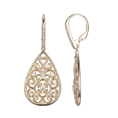 Sterling Silver Earrings with Cubic Zirconia