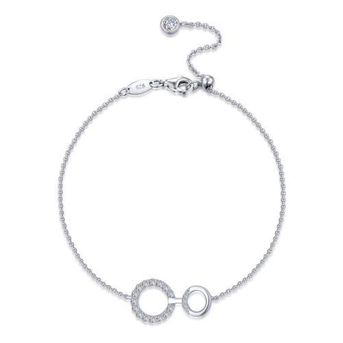Lafonn Interlocking Circles Bracelet in Platinum Bonded Sterling Silver