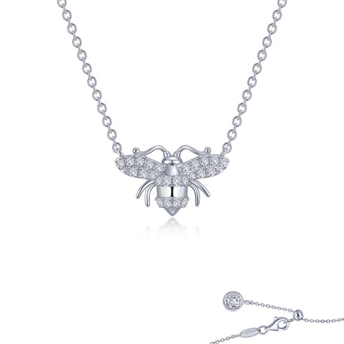 Lafonn Busy Bee Necklace bonded in Platinum