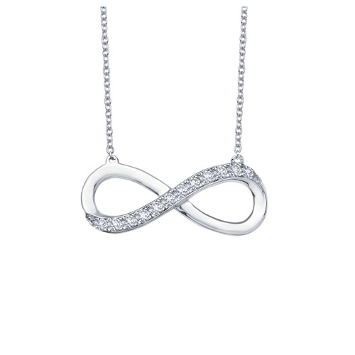 Lafonn 0.24 CTW Infinity Necklace bonded in Platinum